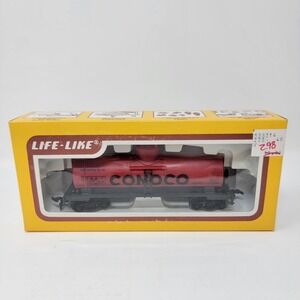 Life Like HO Scale Red Conoco Tank Car Tanker Model Railroad Train 8524 Unopened